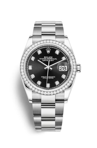 Rolex Datejust 36 Stainless Steel / Diamond / Black-Diamond / Oyster