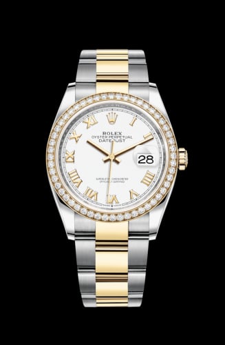 Rolex Datejust 36 Stainless Steel / Yellow Gold / Diamond / White Roman / Oyster