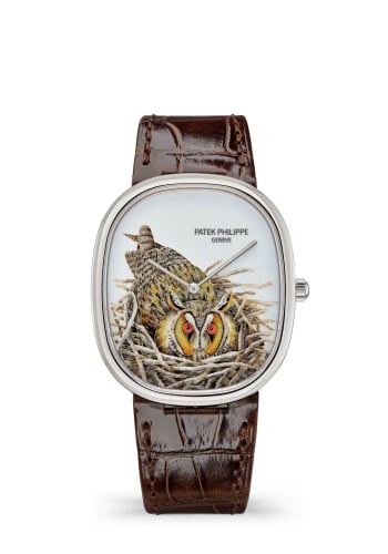 Patek Philippe Golden Ellipse 5738 White Gold / Brown Owl
