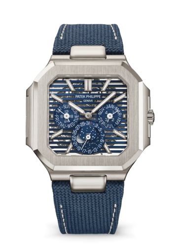 Patek Philippe Cubitus Perpetual Calendar Skeleton Platinum / Blue