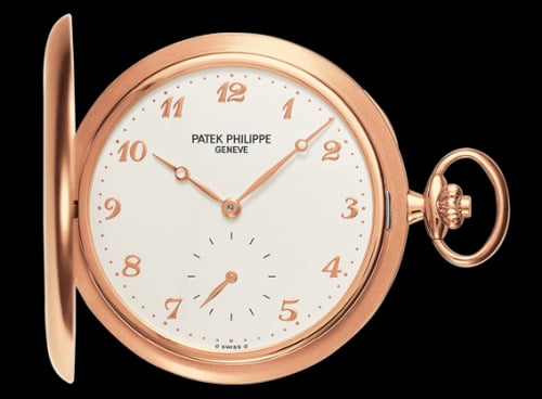 Patek Philippe Pocket Watch Savonette Rose Gold / Silver