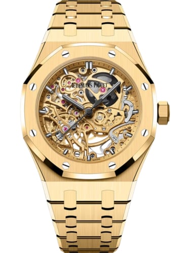 Audemars Piguet Royal Oak 37 Double Balance Wheel Openworked Yellow Gold