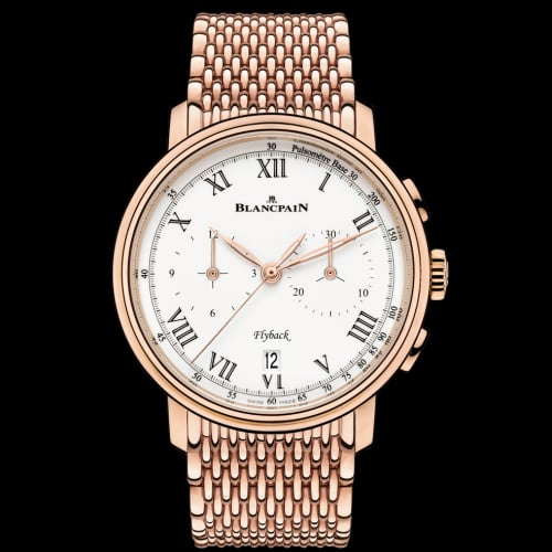 Blancpain Villeret Chronographe Flyback Pulsomètre Red Gold / Enamel