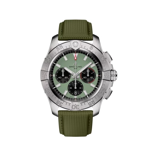 Breitling Avenger B01 Chronograph 44 Stainless Steel / Green / Strap