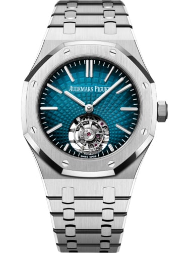 Audemars Piguet Royal Oak Self-Winding Flying Tourbillon Stainless Steel / Blue