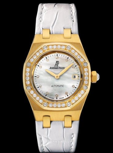 Audemars Piguet Royal Oak Selfwinding 77321 Yellow Gold / Diamond / MOP / Alligator