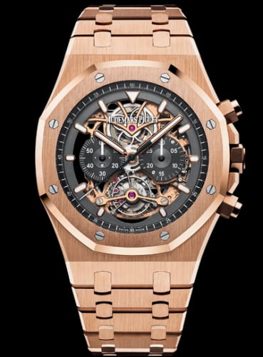 Audemars Piguet Royal Oak Tourbillon Chronograph Openworked Pink Gold / Bracelet
