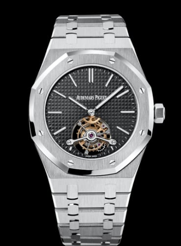 Audemars Piguet Royal Oak Ultra Thin Tourbillon Stainless Steel / Black