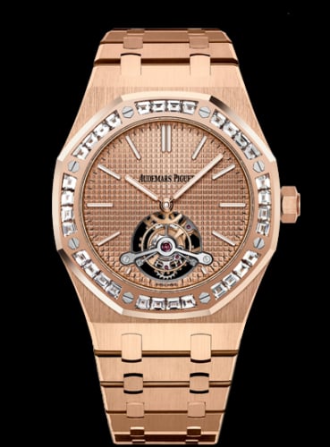 Audemars Piguet Royal Oak Ultra Thin Tourbillon Pink Gold / Baguette / Westime