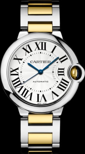 Cartier Ballon Blue de Cartier 36 Automatic Stainless Steel / Yellow Gold / Silver / Bracelet