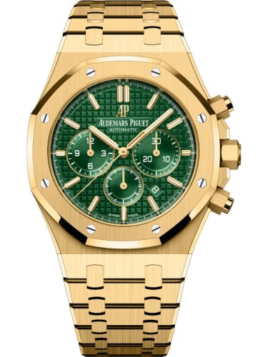 Audemars Piguet Royal Oak Chronograph 41 Yellow Gold / Green / Bracelet