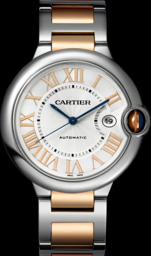 Cartier Ballon Blue de Cartier 42 Automatic Stainless Steel / Pink Gold / Silver / Bracelet