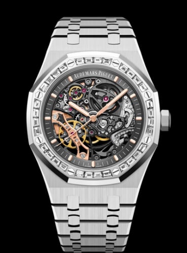Audemars Piguet Royal Oak 41 Double Balance Wheel Openworked White Gold / Baguette
