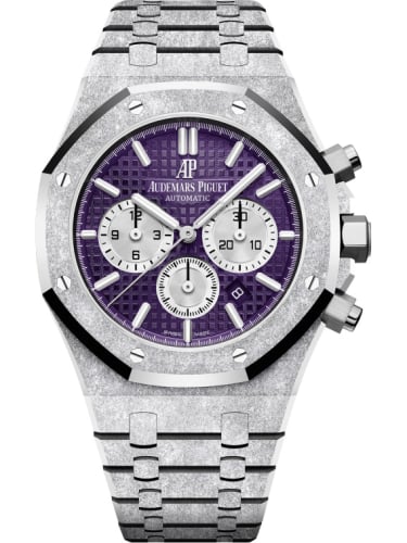 Audemars Piguet Royal Oak 41 Chronograph Frosted White Gold / Purple