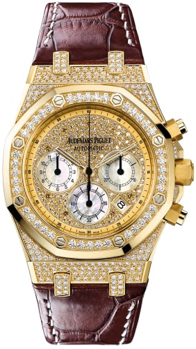 Audemars Piguet Royal Oak Chronograph 39 Yellow Gold / Diamond / Strap