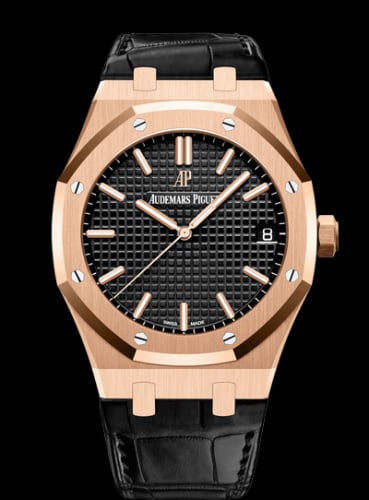 Audemars Piguet Royal Oak 15500 Pink Gold / Black / Strap