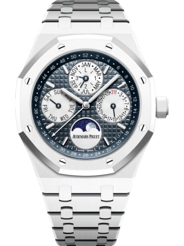 Audemars Piguet Royal Oak Perpetual Calendar 41 White Ceramic / Blue