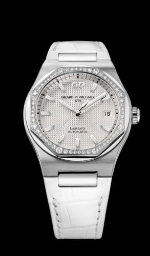 Girard-Perregaux Laureato 38 Automatic Stainless Steel / Diamond / Silver / Alligator