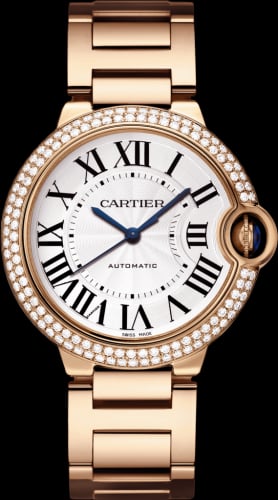 Cartier Ballon Blue de Cartier 36 Automatic Pink Gold / Diamonds / Bracelet