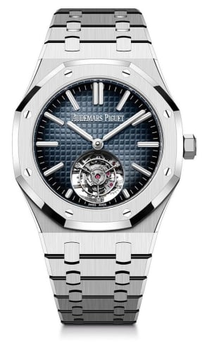 Audemars Piguet Royal Oak Self-Winding Flying Tourbillon Stainless Steel / Blue / 50th Anniversary