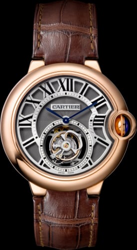 Cartier Ballon Blue de Cartier 39 Flying Tourbillon Pink Gold / Grey