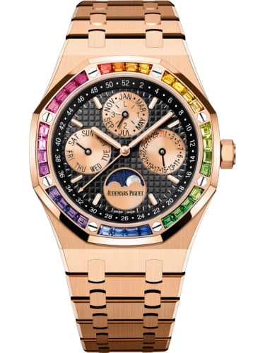 Audemars Piguet Royal Oak Perpetual Calendar 41 Pink Gold - Rainbow / Black