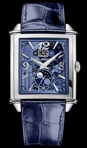 Girard-Perregaux Vintage 1945 XXL Large Date and Moonphases Stainless Steel / Blue Polycrystalline
