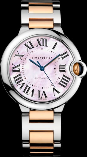 Cartier Ballon Blue de Cartier 36 Automatic Stainless Steel / Pink Gold / Mother of Pearl / Bracelet