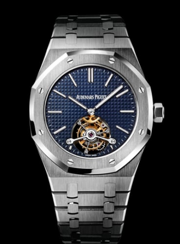 Audemars Piguet Royal Oak Ultra Thin Tourbillon Stainless Steel / Blue