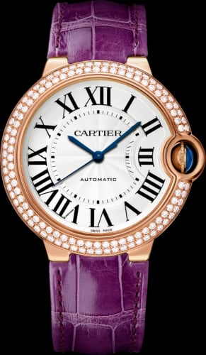 Cartier Ballon Blue de Cartier 36 Automatic Pink Gold / Diamonds / Purple