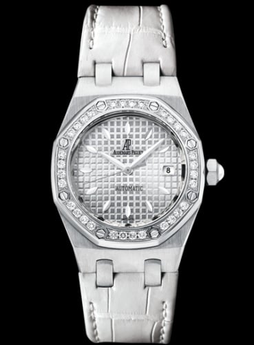 Audemars Piguet Royal Oak Selfwinding 77321 Stainless Steel / Diamond / Silver / Alligator