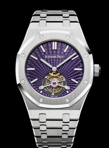 Audemars Piguet Royal Oak Ultra Thin Tourbillon Stainless Steel / Plum Evolutive