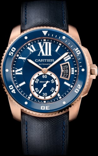 Cartier Calibre de Cartier Diver Pink Gold / Blue
