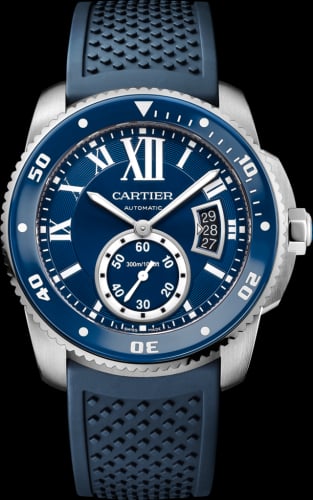 Cartier Calibre de Cartier Diver Stainless Steel / Blue / Rubber