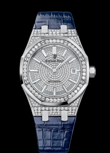 Audemars Piguet Royal Oak Selfwinding 37 White Gold / Diamond / Diamond / Strap