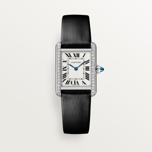 Cartier Tank Must Small Quartz Stainless Steel - Diamond / Silver