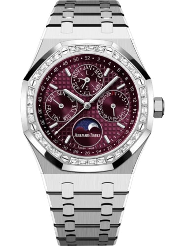 Audemars Piguet Royal Oak Perpetual Calendar 41 White Gold - Diamond / Purple