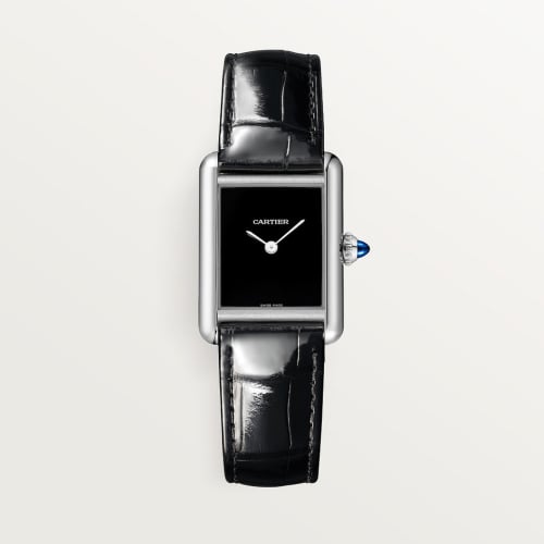 Cartier Tank Must Small Quartz Stainless Steel / Black