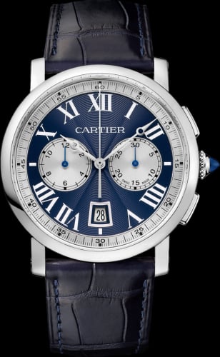 Cartier Rotonde de Cartier Chronograph White Gold / Blue