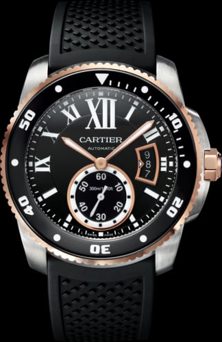 Cartier Calibre de Cartier Diver Stainless Steel / Pink Gold / Black / Rubber