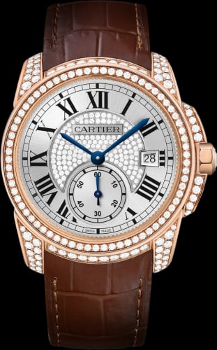 Cartier Calibre de Cartier 38 Pink Gold / Silver / Full Diamond
