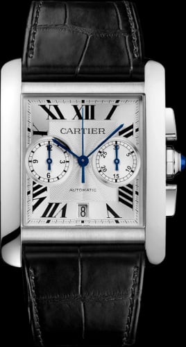 Cartier Tank MC 34.3 Chronograph Stainless Steel / Silver