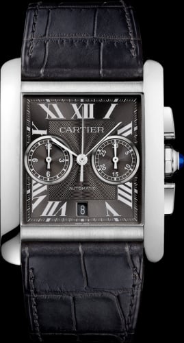 Cartier Tank MC 34.3 Chronograph Stainless Steel / Grey