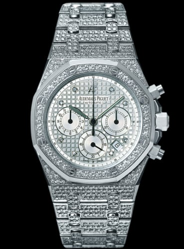 Audemars Piguet Royal Oak Chronograph 39 White Gold / Diamond / Silver