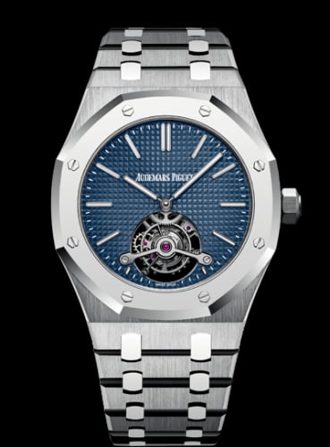 Audemars Piguet Royal Oak Ultra Thin Tourbillon Titanium / Platinum / Blue