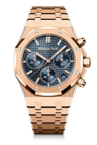 Audemars Piguet Royal Oak Chronograph 41 Pink Gold / Blue / 50th Anniversary