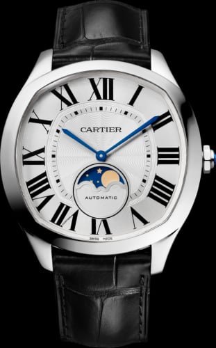 Cartier Drive de Cartier Moon Phases Stainless Steel / Silver