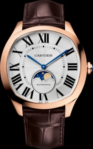Cartier Drive de Cartier Moon Phases Pink Gold / Silver