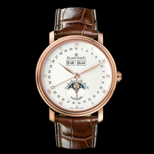 Blancpain Villeret Quantième Complet Red Gold / White