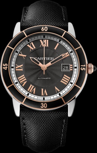 Cartier Ronde Croisière de Cartier Stainless Steel / Pink Gold /Grey